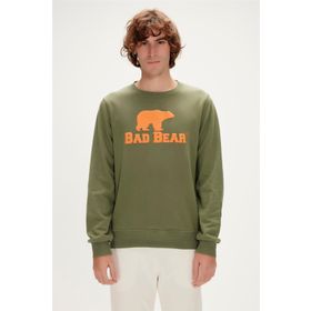 Bad Bear 22.02.12.007 Logo Crewneck Yeşil Erkek Sweatshirt