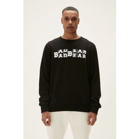 Bad Bear 22.02.12.009 Counter Grewneck Bisiklet Yaka Siyah Erkek Sweatshirt