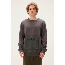 Bad Bear 22.02.12.017-C118 Gri Kangaroo Crewneck Erkek Sweatshirt