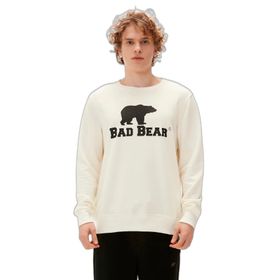 Bad Bear 220212007 Logo Beyaz Crewneck Erkek Kazak