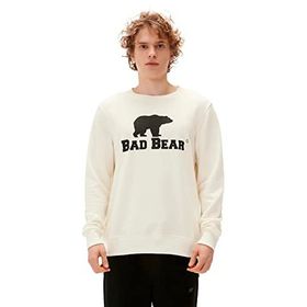 Bad Bear 220212007 Logo Beyaz Crewneck Erkek Kazak