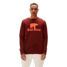 Bad Bear 220212007 Logo Kahverengi Crewneck Erkek Kazak