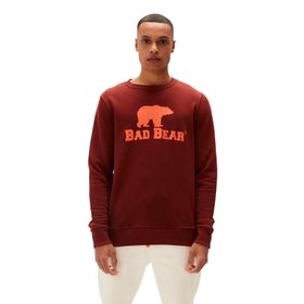 Bad Bear 220212007 Logo Kahverengi Crewneck Erkek Kazak