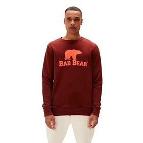 Bad Bear 220212007 Logo Kahverengi Crewneck Erkek Kazak