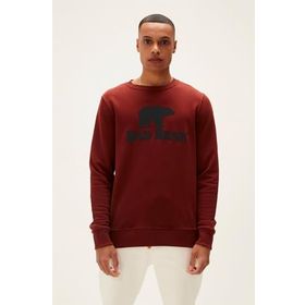 Bad Bear 220212007 Logo Kahverengi Crewneck Erkek Kazak
