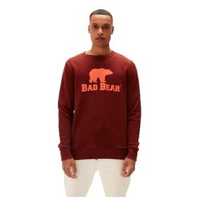 Bad Bear 220212007 Logo Kahverengi Crewneck Erkek Kazak