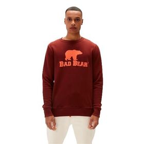 Bad Bear 220212007 Logo Kahverengi Crewneck Erkek Kazak