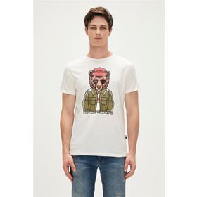 Bad Bear 23.01.07.009-C04 Beyaz Erkek T-Shirt