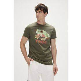 Bad Bear 23.01.07.011 Frog Haki Erkek T-Shirt