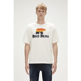 Bad Bear 23.01.07.027 Tripart Baskılı Beyaz Erkek T-Shirt