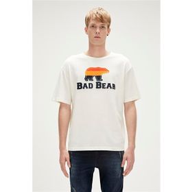 Bad Bear 23.01.07.027 Tripart Baskılı Beyaz Erkek T-Shirt