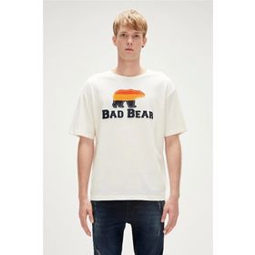 Bad Bear 23.01.07.027 Tripart Baskılı Beyaz Erkek T-Shirt