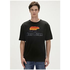 Bad Bear 23.01.07.027 Tripart Baskılı Siyah Erkek T-Shirt