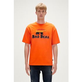 Bad Bear 23.01.07.027 Tripart Baskılı Turuncu Erkek T-Shirt