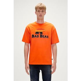 Bad Bear 23.01.07.027 Tripart Baskılı Turuncu Erkek T-Shirt
