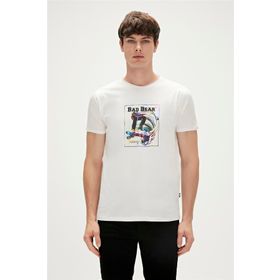 Bad Bear 23.01.07.037 Oneway Baskılı Beyaz Erkek T-Shirt