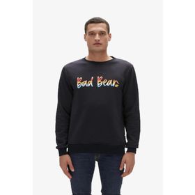 Bad Bear 23.02.12.016-C01 Manuscript Crewneck Erkek Siyah Sweatshirt