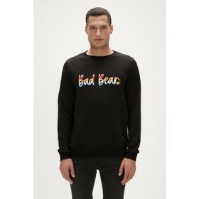 Bad Bear 23.02.12.016-C01 Manuscript Crewneck Erkek Siyah Sweatshirt
