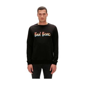 Bad Bear 23.02.12.016-C01 Manuscript Crewneck Erkek Siyah Sweatshirt