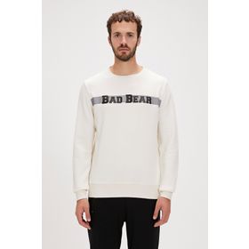 Bad Bear 23.02.12.021 Reflect Bear Crewneck Beyaz Erkek Sweatshirt
