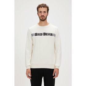 Bad Bear 23.02.12.021 Reflect Bear Crewneck Beyaz Erkek Sweatshirt