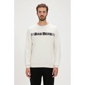 Bad Bear 23.02.12.021 Reflect Bear Crewneck Beyaz Erkek Sweatshirt
