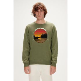 Bad Bear 23.02.12.023-C123 Story Yeşil Erkek Sweatshirt
