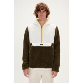Bad Bear 23.02.29.007 Leonard Half Zip Plush Jacket Haki Erkek Polar