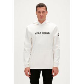 Bad Bear 230212002 Arthur Beyaz Hoodie Erkek Kazak