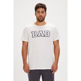 Bad Bear 24.01.07.036-C04 Felt Beyaz Erkek T-Shirt