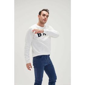 Bad Bear Bad Convex Crewneck Beyaz Erkek Sweatshirt