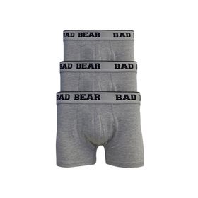 Bad Bear Basıc 3'lü Gri Melanj Erkek Boxer