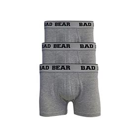 Bad Bear Basıc 3'lü Gri Melanj Erkek Boxer