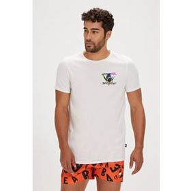 Bad Bear Bite Beyaz Baskılı Erkek T-shirt