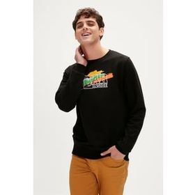 Bad Bear Crayon Crewneck Siyah Erkek Sweatshirt