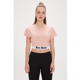 Bad Bear Della Pembe Baskılı Kadın T-shirt