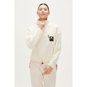 Bad Bear Eva Half-Zip Marshmallow Beyaz Yarım Fermuarlu Kadın Polar Sweatshirt