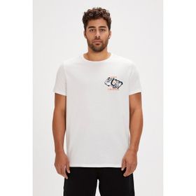 Bad Bear Focus Beyaz Baskılı Erkek T-shirt
