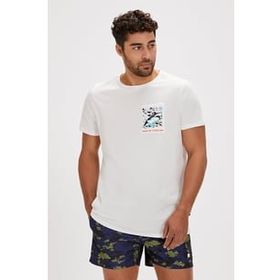 Bad Bear Francis Beyaz Baskılı Erkek T-shirt