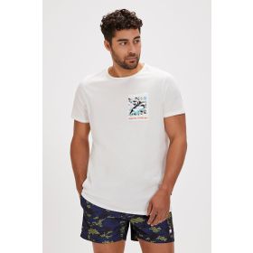 Bad Bear Francis Beyaz Baskılı Erkek T-shirt