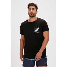 Bad Bear Francis Siyah Baskılı Erkek T-shirt