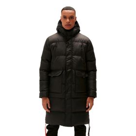 Bad Bear Goose Tail Puffer Siyah Erkek Kapüşonlu Uzun Mont