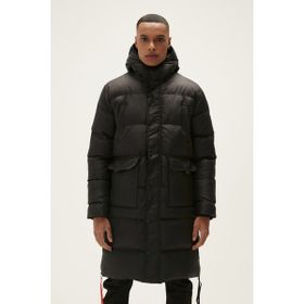 Bad Bear Goose Tail Puffer Siyah Erkek Kapüşonlu Uzun Mont