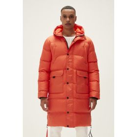 Bad Bear Goose Tail Puffer Turuncu Erkek Kapüşonlu Uzun Mont