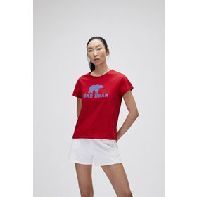 Bad Bear Kadın Kırmızı Logo Tee Tişört