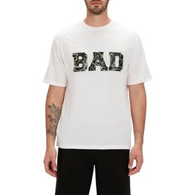 Bad Bear Levin Beyaz Baskılı Oversize Erkek T-shirt