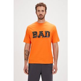 Bad Bear Levin Turuncu Baskılı Oversize Erkek T-shirt