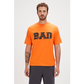Bad Bear Levin Turuncu Baskılı Oversize Erkek T-shirt