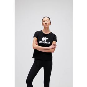 Bad Bear Logo Tee Siyah Kadın T-shirt