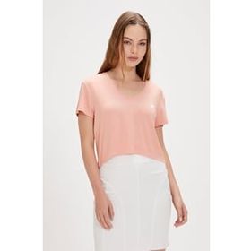 Bad Bear Menas Pembe V Yaka Kadın T-shirt